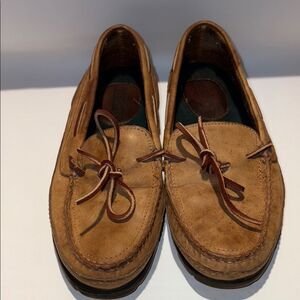 Brown Suede Moccasin Loafers with Slip-On Design